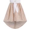 Girls Dress White Lace Top Floral Sweet Hi-Low Skirt Sleeveless Size 12 view 4