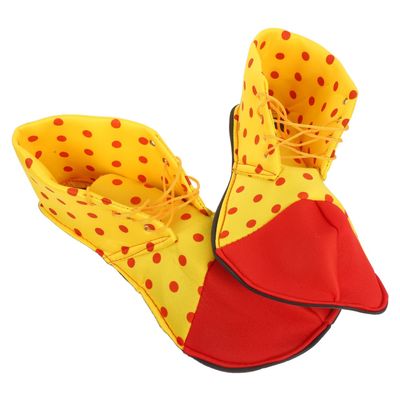 PRETYZOOM Clown Shoes for Adults Men Women Adjustable String Tie Oversized Costume Footwear for Carnival Halloween Masquerade Party