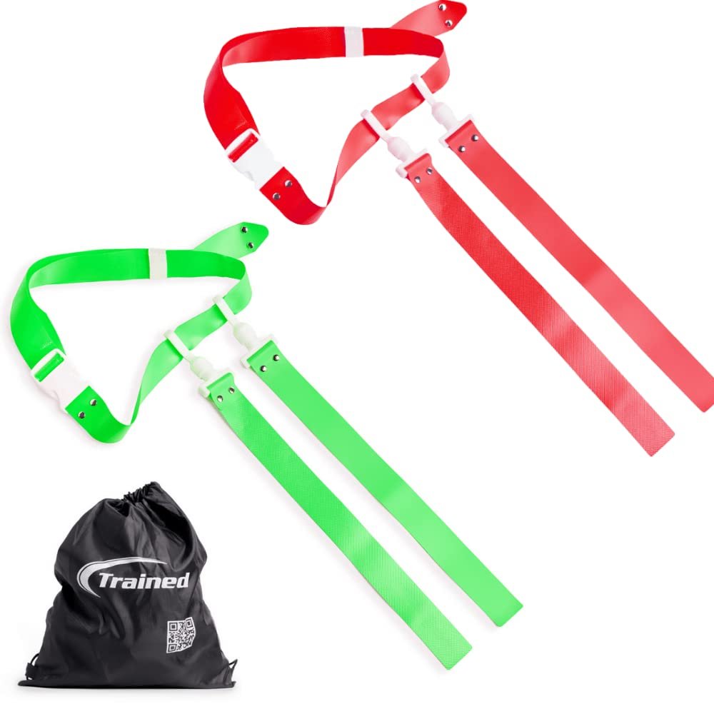 Trained Red & Green 10 Man Flag Football Set