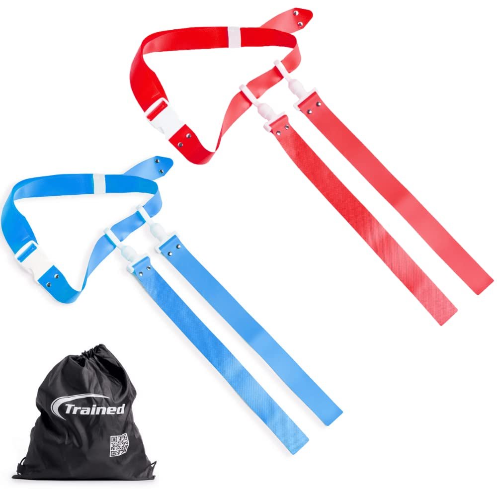 Trained 10 Man Flag Football Set & eBook (Red and Blue Pop Flags)