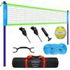 Volleyball Net Outdoor - Portable Volleyball Set for Backyard with Professional Volleyball Net, Wrap Yarn Volleyball and Pump, Boundary Line, Carry Bag (Classic Blue-Green) view 1