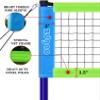 Volleyball Net Outdoor - Portable Volleyball Set for Backyard with Professional Volleyball Net, Wrap Yarn Volleyball and Pump, Boundary Line, Carry Bag (Classic Blue-Green) view 2