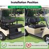 10L0L Golf Cart Rear Seat Replacement Cushion, Soft Back Seat Kit for EZGO RXV TXT, Club Car DS Precedent, Yamaha Drive, Universal Fit for 4 & 6 Passenger Carts Waterproof Durable Black view 3