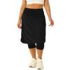 Women 20" Knee Length Tennis Skirt with Built in Legging Golf Skirts Skirted Legging with Pockets Black view 1
