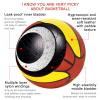 MINDCOLLISION 37" Oversized Training Basketball, Soft PU Leather, Builds Basic Skills, Wrist Strength, Shooting Curve, Size 9 Weighted Overweight Ball, 1Kg (2.2Lbs) view 3