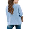 thefabland Girl's Long Sleeve Sweater Mock Neck Fall Soft Knit Pullover Jumper Tops Light Blue view 3
