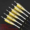 limaity Archery 31Inch Pure Carbon Arrow Target Practice Hunting Arrow 4inch Shield StripeTurkey Feather Removable Tips for Traditional Recurve Bow and Compound Bow Longbow (Spine 250, 12) view 2