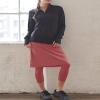 Women 20" Knee Length Tennis Skirt with Built in Legging Golf Skirts Skirted Legging with Pockets Wine Red view 3