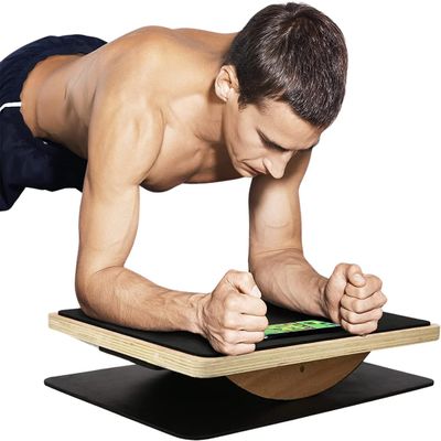 Yes4All 350LBS Professional Wooden Balance Board for Leg Workout, Anti-Slip Rocker Board, Wobble Board for Standing Desk, Smartphone Board