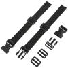 BESPORTBLE Buckle Straps Set: Black Nylon Adjustable Buckle Straps with Quick Release for Backpacking, Outdoor Activities Securing Yoga Mats Tents and Luggage, No Sewing Kit view 1