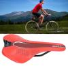 Alomejor Mountain Saddle, Microfiber Leather Soft Comfortable Seat Cushion for Road Cycling(Red) view 3