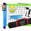 Outdoor Portable Volleyball Net System - Adjustable Height Poles with Soft Volleyball Ball, Pump, Hammer, Boundary Line, and Carry Bag for Backyard, Beach, Lawn view 1