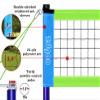 Outdoor Portable Volleyball Net System - Adjustable Height Poles with Soft Volleyball Ball, Pump, Hammer, Boundary Line, and Carry Bag for Backyard, Beach, Lawn view 4