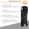 BIGLUFU Bike Lock Bicycle Scooter Motorcycle Folding Locks with 4Keys, Fold Chain Heavy Duty Alloy Steel Foldable Lock with Mounting Bracket 2pc Straps, 86cm/34 Unfolding, 1.92 lbs view 3