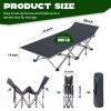 NAIZEA Folding Camping Cots for Adults, Folding Cot with Mattress, Camping Foldable Bed, Portable Military Cot, Double Layer Oxford Strong Heavy Duty Sleeping Cots for Camp Office Travel view 4