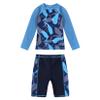 Moggemol Kids Boys Rash Guard Set 2 Piece Swimsuit Long Sleeve Swim Shirt with Trunks UPF 50+ UV Swimwear Shark 5-6 Years view 1