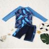 Moggemol Kids Boys Rash Guard Set 2 Piece Swimsuit Long Sleeve Swim Shirt with Trunks UPF 50+ UV Swimwear Shark 5-6 Years view 4