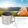 SUNGOOYUE Portable Camping 110ml Mug, Stainless SteelHeat Preservation Mug with Connection Buckle for Outdoor Backpacking Hiking Equipment view 2
