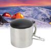SUNGOOYUE Portable Camping 110ml Mug, Stainless SteelHeat Preservation Mug with Connection Buckle for Outdoor Backpacking Hiking Equipment view 4