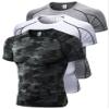 3 Pack Men's Compression Shirts Short Sleeve Workout T-Shirt Cool Dry Undershirts Baselayer Sport Cool Shirt Running Tops view 1