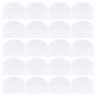 20 Pcs Kitchen Chef Caps Children Disposable Chef Hats Lightweight Headgear Chef Toques White Paper Chef Hats Simple Head Kitchen Accessories for Boys Girls (White)