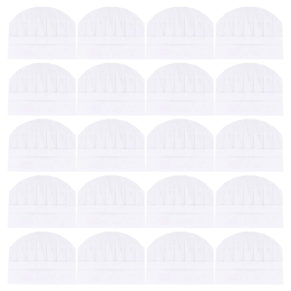 20 Pcs Kitchen Chef Caps Children Disposable Chef Hats Lightweight Headgear Chef Toques White Paper Chef Hats Simple Head Kitchen Accessories for Boys Girls (White)
