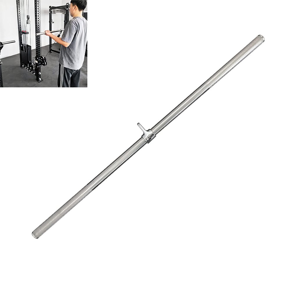Exerciser Cable Attachment LAT Rotating Straight Bar, Multifunctional Pull-Down Straight Bar, Stainless Steel Pull-Down Handle, Muscle Building, Body Training, 40 Inch