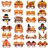 POPLAY 24PCS Turkey Paper Eyeglasses, Thanksgiving Paper Glasses Funny Party Glasses for Kids Adults Thanksgiving Party Favors view 1