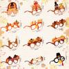 POPLAY 24PCS Turkey Paper Eyeglasses, Thanksgiving Paper Glasses Funny Party Glasses for Kids Adults Thanksgiving Party Favors view 3