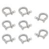 Cheerock 8pcs Screw Pin Anchor Shackle, Stainless Steel M5 Bow Shackle, 3/16 Inch D Ring Clevis Shackle, Anchor Shackle with Screw Pin for Chains Wirerope Paracord Outdoor Camping view 1