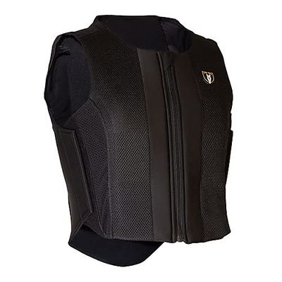 Tipperary Equestrian Adult Lightweight Breathable Flexible Moisture-Wicking Horse Riding Equestrian Contour Air Mesh Back Protector, Black, X-Large