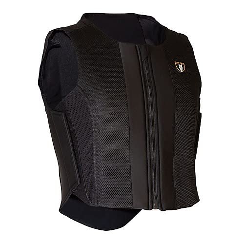 Tipperary Equestrian Adult Lightweight Breathable Flexible Moisture-Wicking Horse Riding Equestrian Contour Air Mesh Back Protector, Black, X-Large