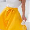 Belle Poque Women's Casual Midi Skirts for Summer Vintage Aline Skirt Yellow,3XL view 2