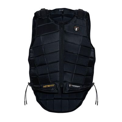 Tipperary Adult Contender ASTM Body Protector Lightweight Custom Fit Equestrian Horse Riding Safety Vest, Black, Large