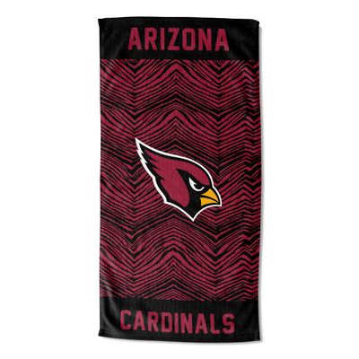 Northwest Zubaz NFL Classic Zebra Print Beach Towel, 30x60, Arizona Cardinals