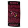 Northwest Zubaz NFL Classic Zebra Print Beach Towel, 30x60, Arizona Cardinals view 1