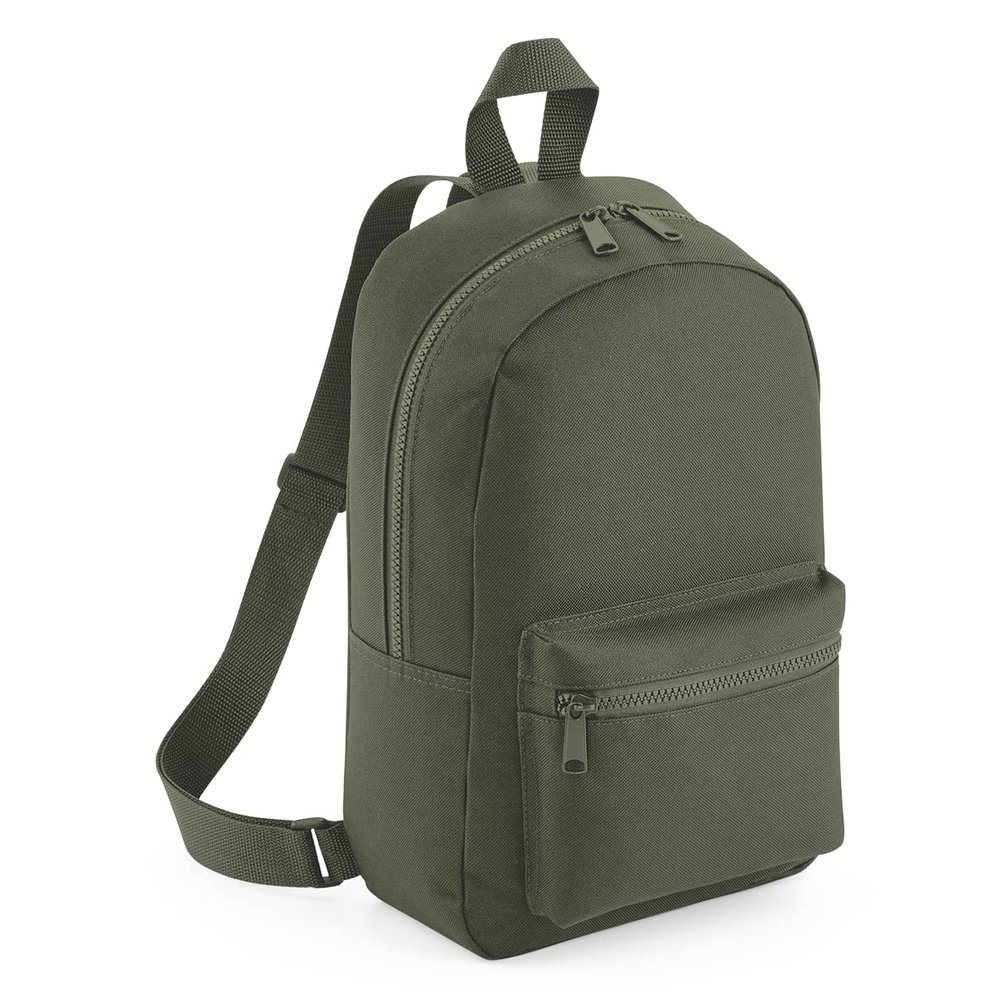 Bagbase Mini Essential Knapsack Bag (One Size) (Olive Green)