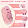 7 MM Leather Fitness Weight Lifting Belt for Women with 4 Inches Padded Lumbar Support for Power Lifting Workout & Squats Exercise(Pink/XS) view 2