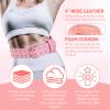 7 MM Leather Fitness Weight Lifting Belt for Women with 4 Inches Padded Lumbar Support for Power Lifting Workout & Squats Exercise(Pink/XS) view 3
