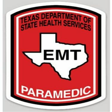 Kramer Texas State Paramedic EMT Sticker for Car Vinyl Decal Truck Window Bumper Sticker Motorcycle Decal 3 2 in.