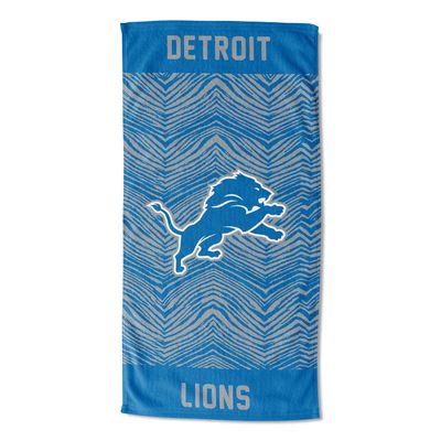 Northwest Zubaz NFL Classic Zebra Print Beach Towel, 30x60, Detroit Lions