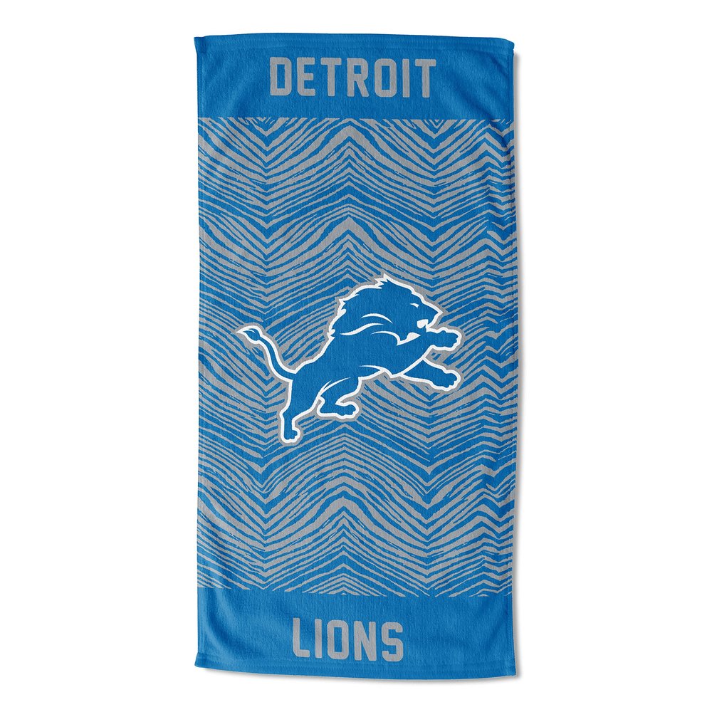 Northwest Zubaz NFL Classic Zebra Print Beach Towel, 30x60, Detroit Lions
