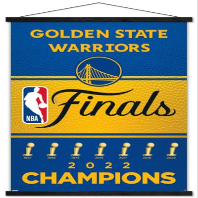 Trends International NBA Golden State Warriors - 2022 Commemorative NBA Finals Team Logo Wall Poster with Magnetic Frame