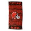 Northwest Zubaz NFL Classic Zebra Print Beach Towel, 30x60, Cleveland Browns view 1