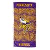 Northwest Zubaz NFL Classic Zebra Print Beach Towel, 30x60, Minnesota Vikings view 1