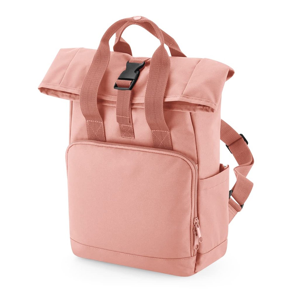 Bagbase Mini Recycled Twin Handle Knapsack (One Size) (Blush Pink)