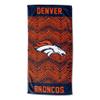 Northwest Zubaz NFL Classic Zebra Print Beach Towel, 30x60, Denver Broncos view 1