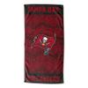 Northwest Zubaz NFL Classic Zebra Print Beach Towel, 30x60, Tampa Bay Buccaneers view 1