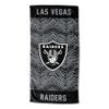 Northwest Zubaz NFL Classic Zebra Print Beach Towel, 30x60, Las Vegas Raiders view 1