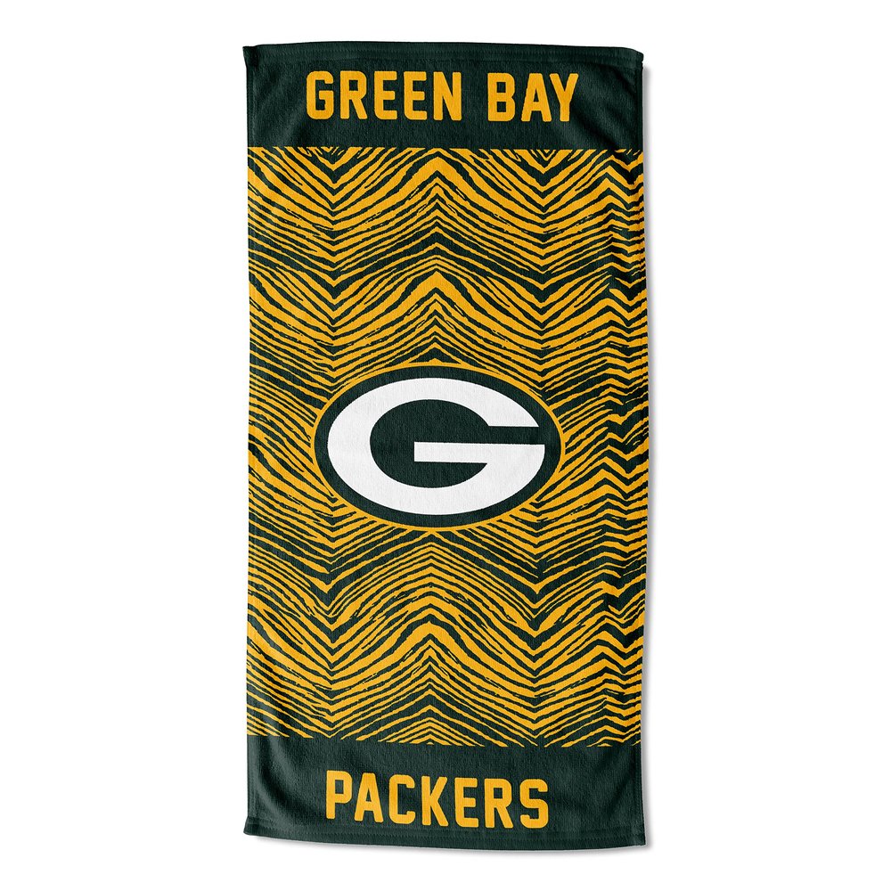 Northwest Zubaz NFL Classic Zebra Print Beach Towel, 30x60, Green Bay Packers